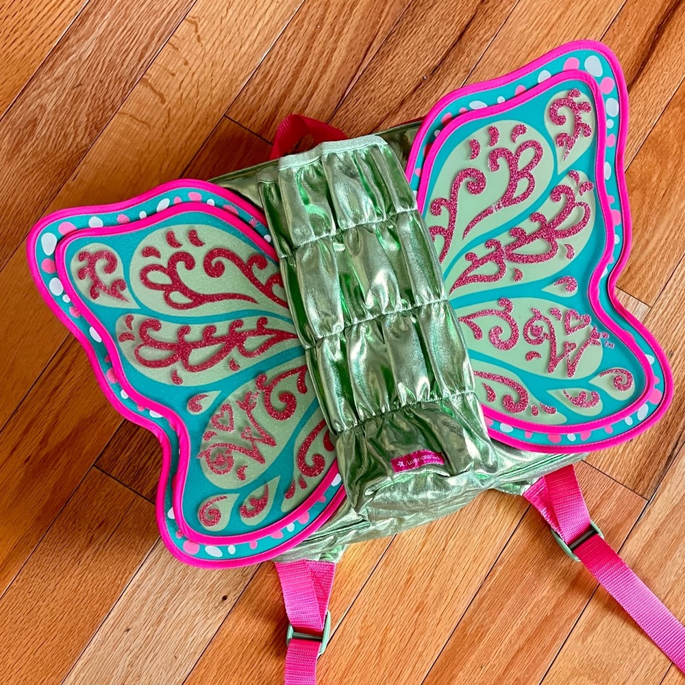 American Girl WellieWishers Flutter Wings Doll Carrier Pink and Green